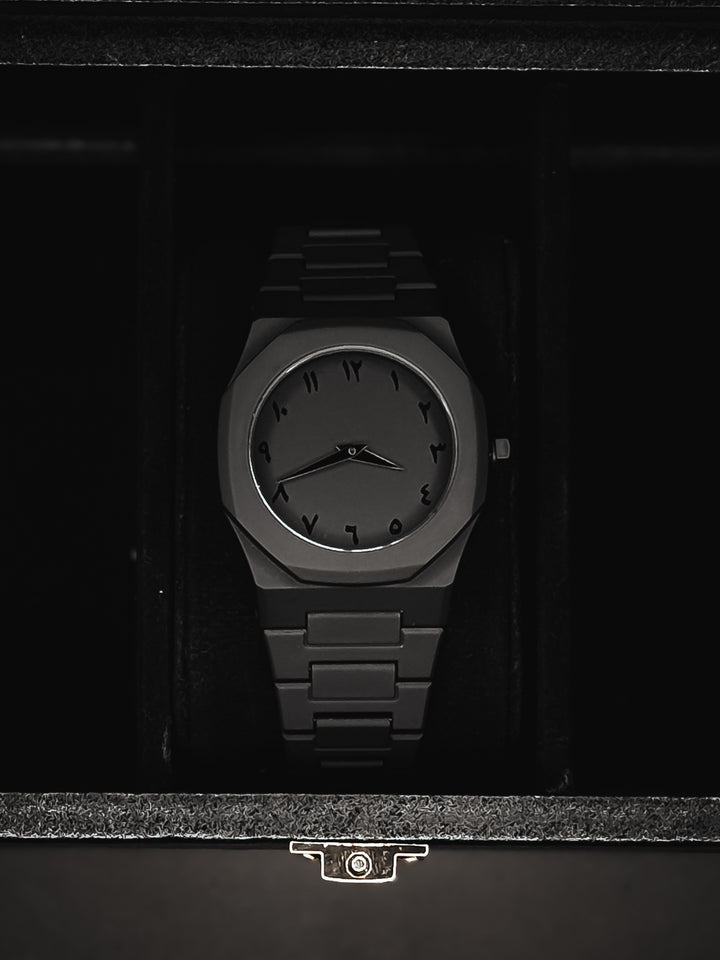 New Arabic Aura Watch Black Modern Creative Design |Waterproof Stainless steel