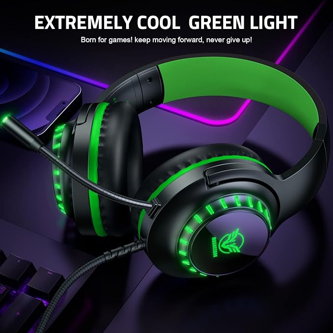 Masacegon Gaming Headset for Gaming |with Noise Canceling Feature